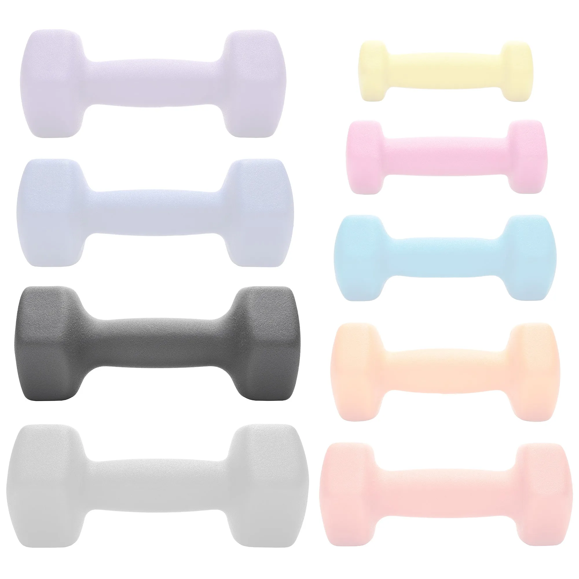 Neoprene Dumbbell Hexagon Hand Weights, Set of 2 - Strength Training