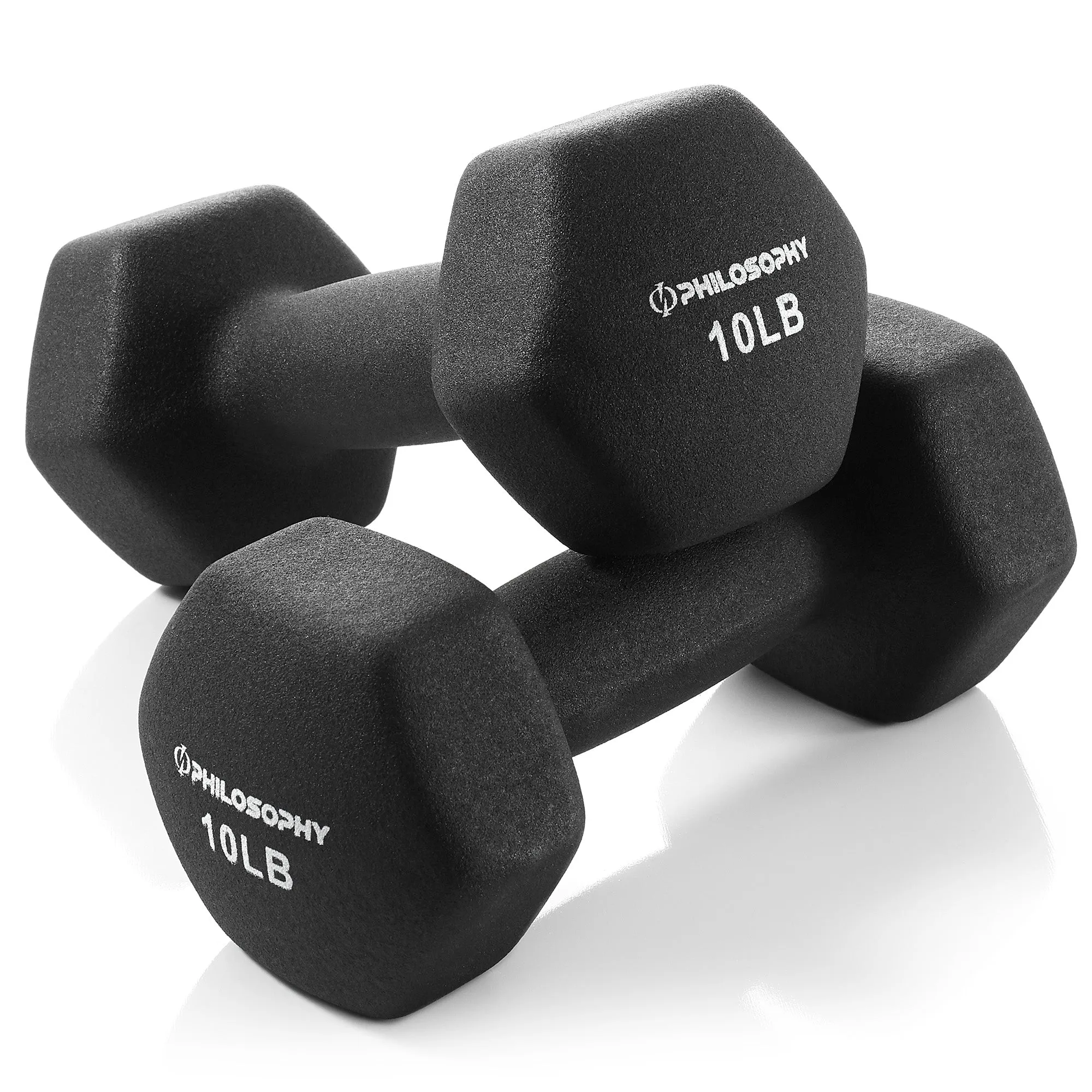 Neoprene Dumbbell Hexagon Hand Weights, Set of 2 - Strength Training