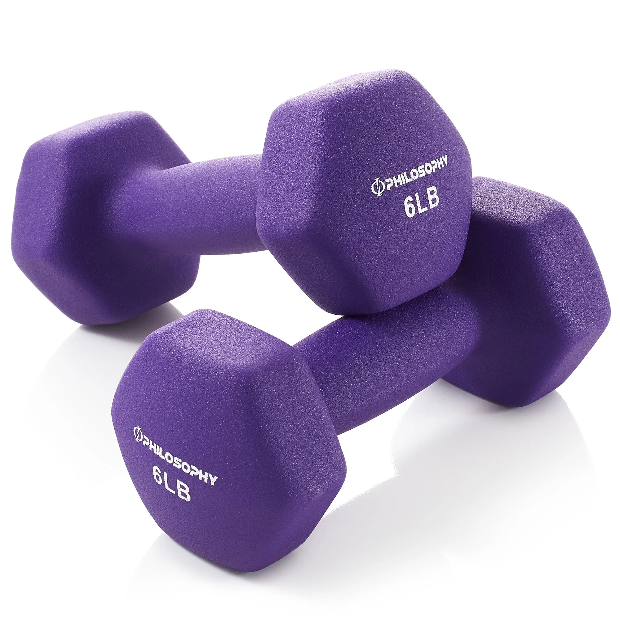 Neoprene Dumbbell Hexagon Hand Weights, Set of 2 - Strength Training