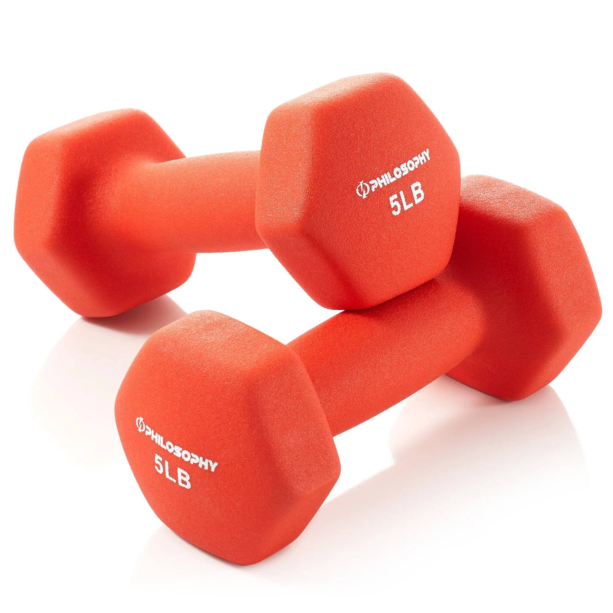 Neoprene Dumbbell Hexagon Hand Weights, Set of 2 - Strength Training