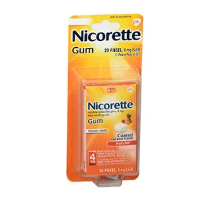 Nicorette Nicotine Polacrilex Gum Fruit Chill 20 Each By Nicorette