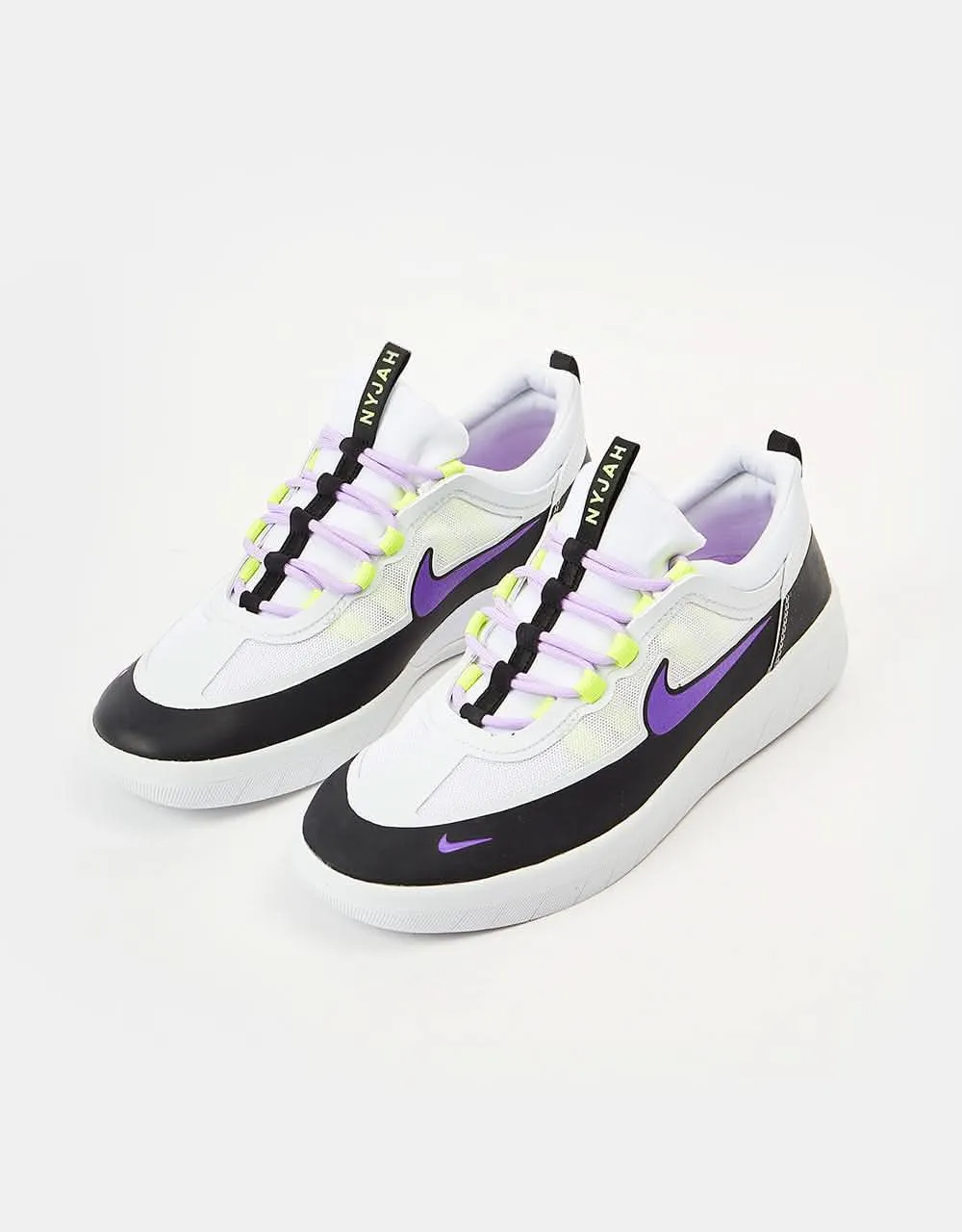 Nike SB Nyjah Free 2 Skate Shoes - Black/Wild Berry-White-Lilac