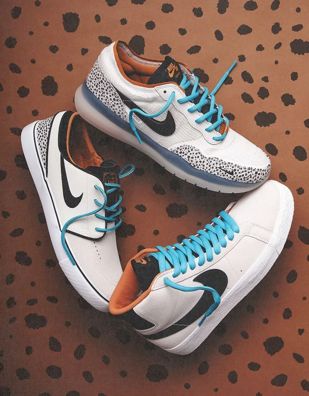 Nike SB 'Safari Electric Pack' Zoom Janoski OG  Skate Shoes - Phantom/Chlorine Blue-Black