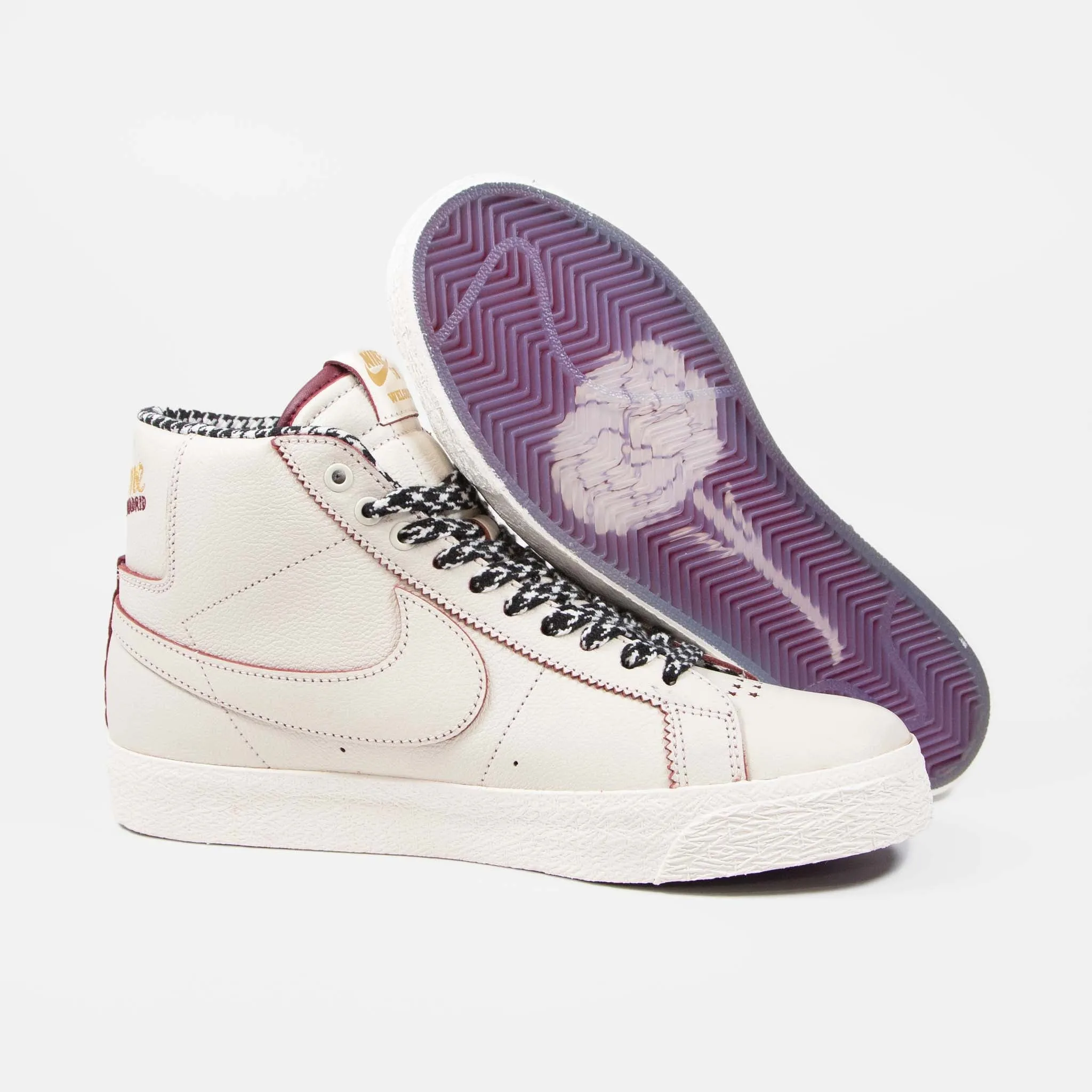 Nike SB - Welcome Madrid Blazer Mid Shoes - Sail / Dark Beetroot / White