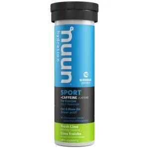 Nuun Sport Hydration   Caffeine - Fresh Lime 10s