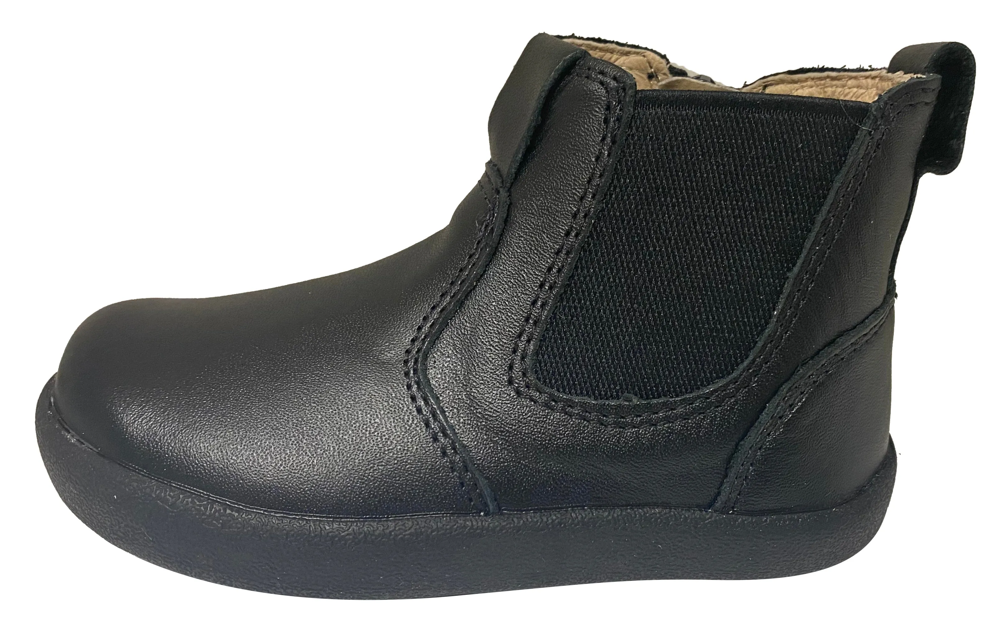 Old Soles Girl's & Boy's 5064 High Top Ankle Boot Sneaker - Black Leather