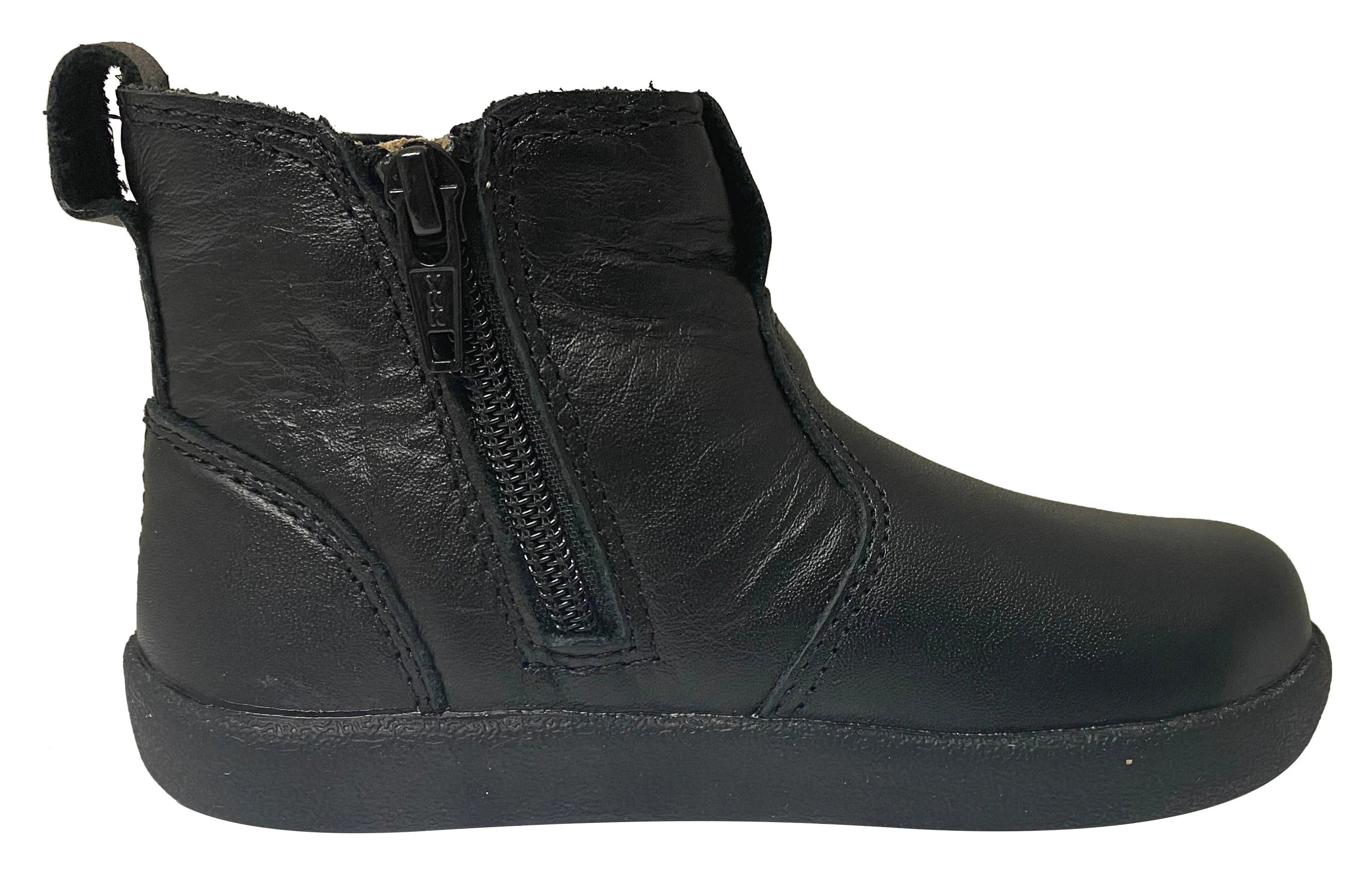 Old Soles Girl's & Boy's 5064 High Top Ankle Boot Sneaker - Black Leather