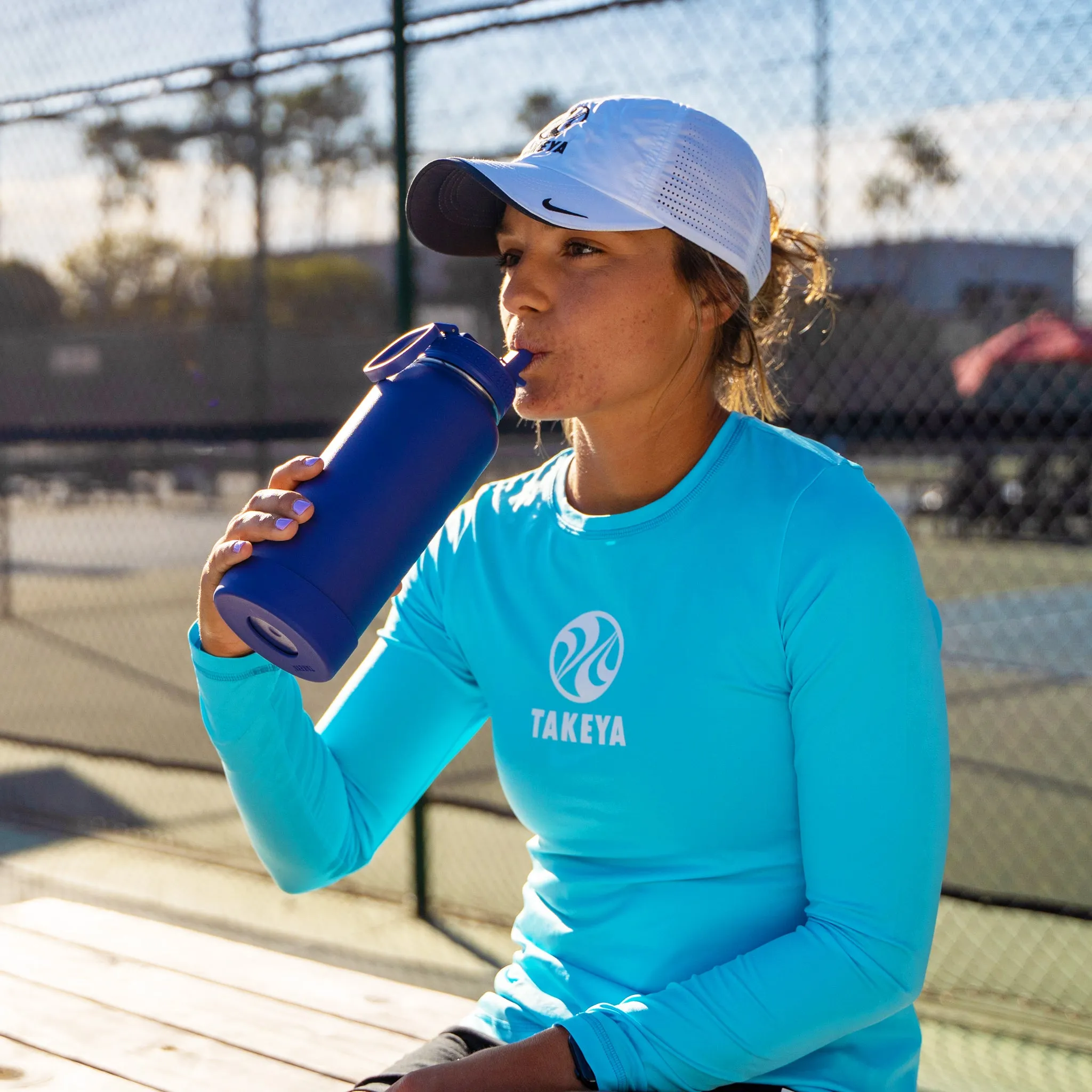 Pickleball Water Bottle with Straw Lid