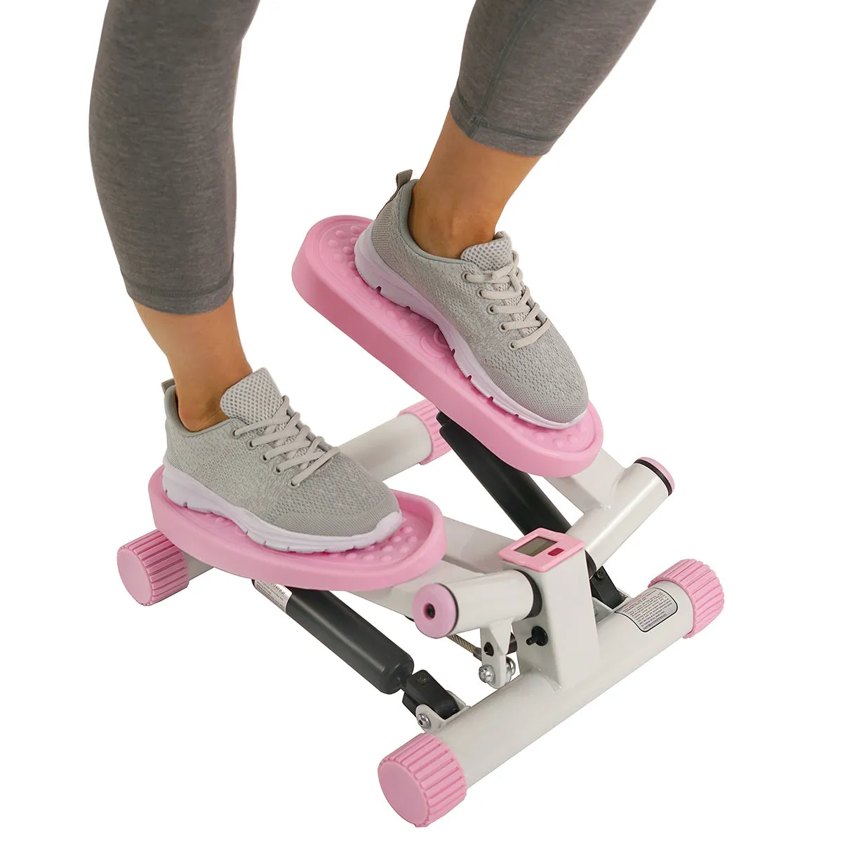 Pink Adjustable Twist Stepper Step Machine w/ LCD Monitor