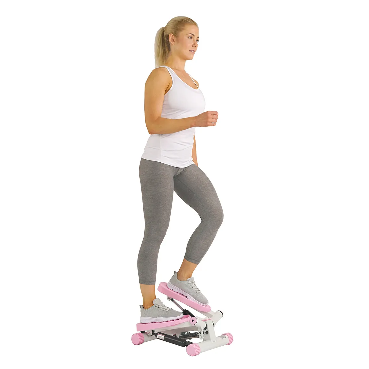 Pink Adjustable Twist Stepper Step Machine w/ LCD Monitor