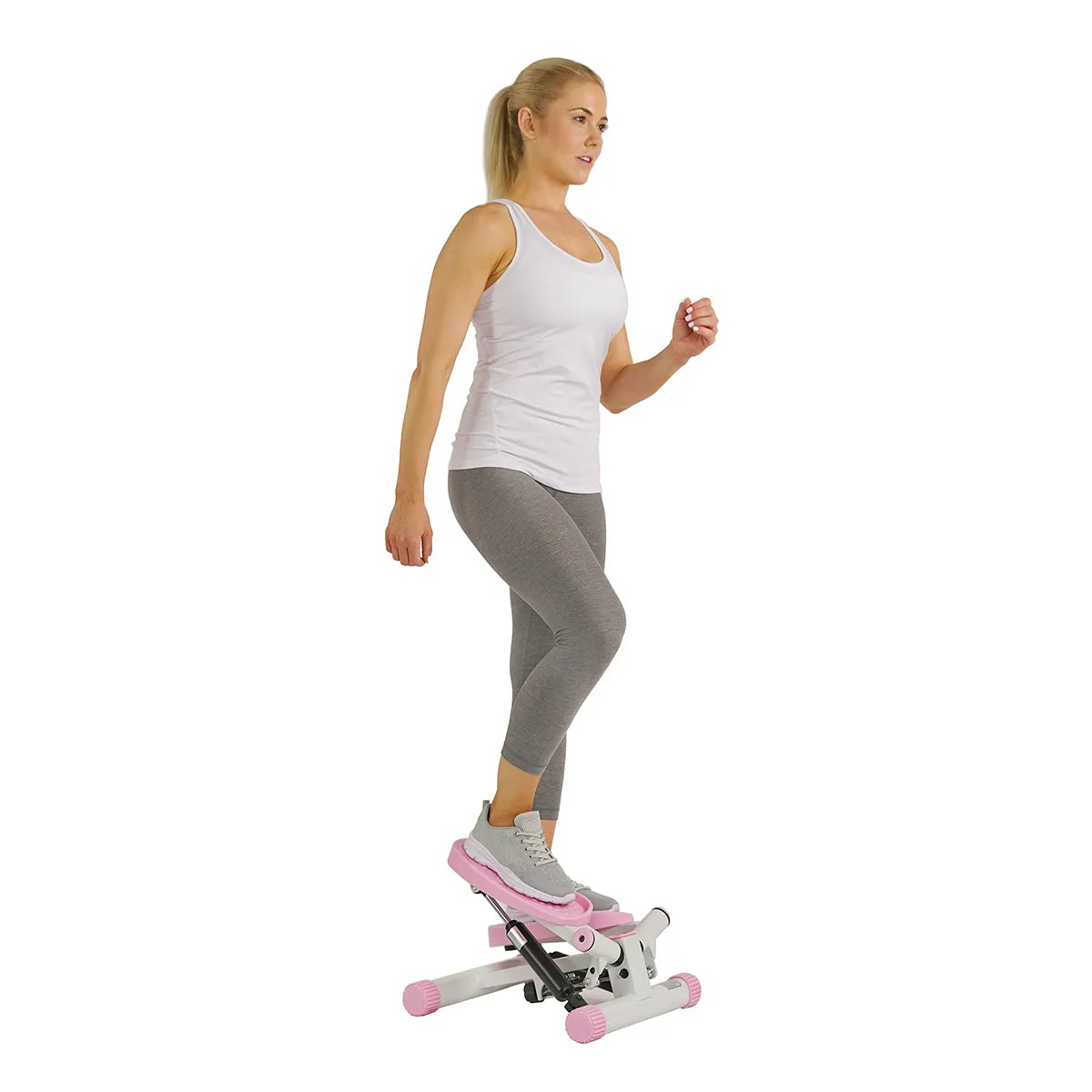 Pink Adjustable Twist Stepper Step Machine w/ LCD Monitor