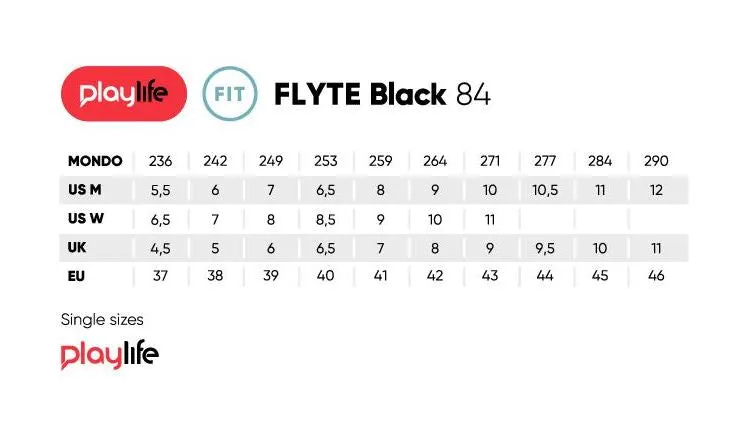 PlayLife Flyte Black 84 Inline Skates