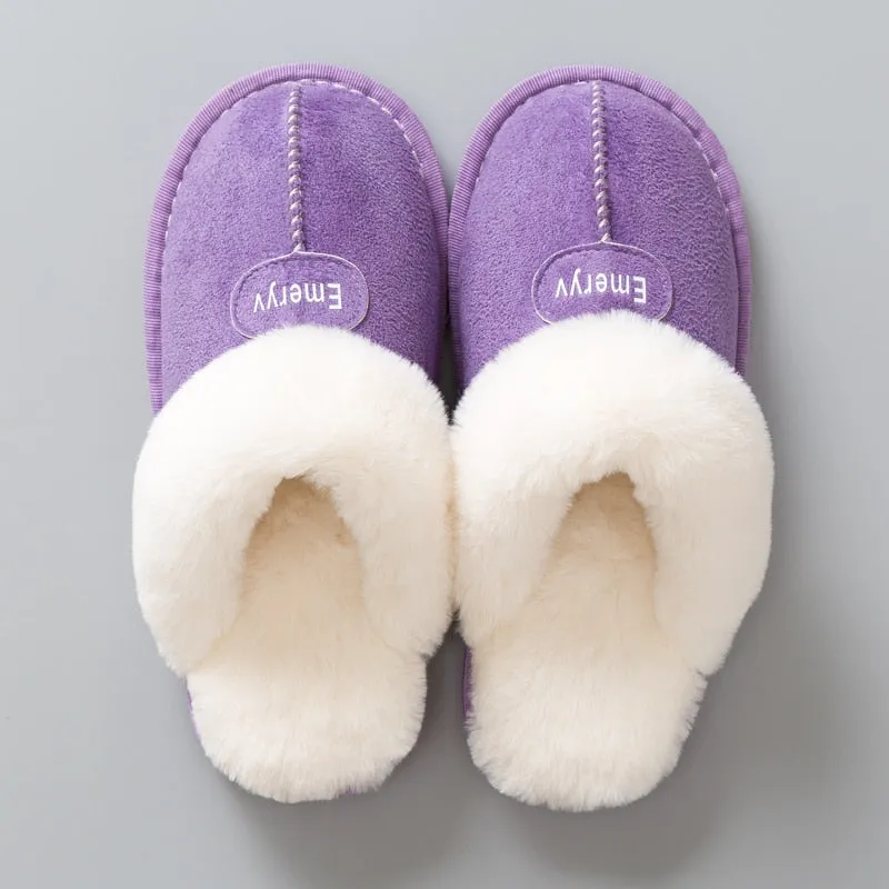 Plush Winter Warm Women House Slippers