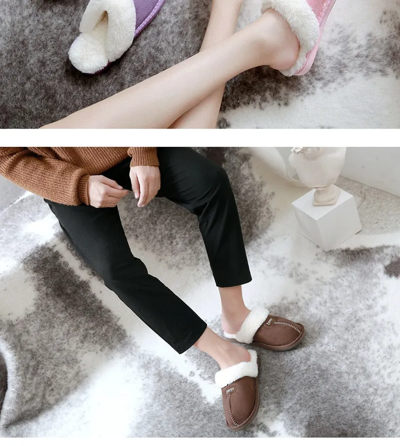 Plush Winter Warm Women House Slippers