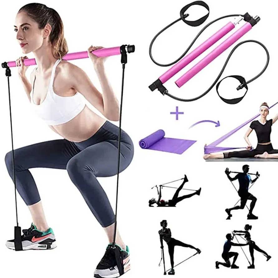 Portable Pilates Bar and Resistance Band