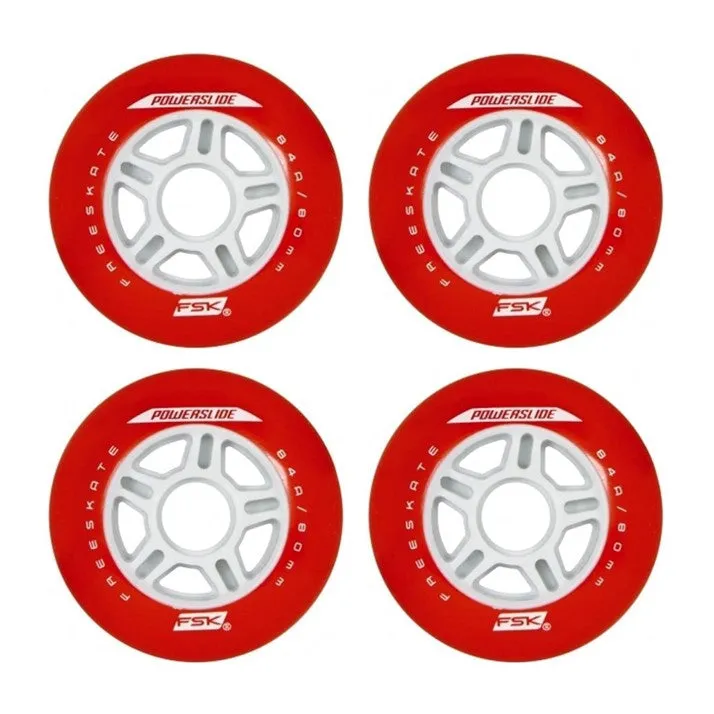 Powerslide Freeskate Inline Wheels 84mm 84A - 4 Pack