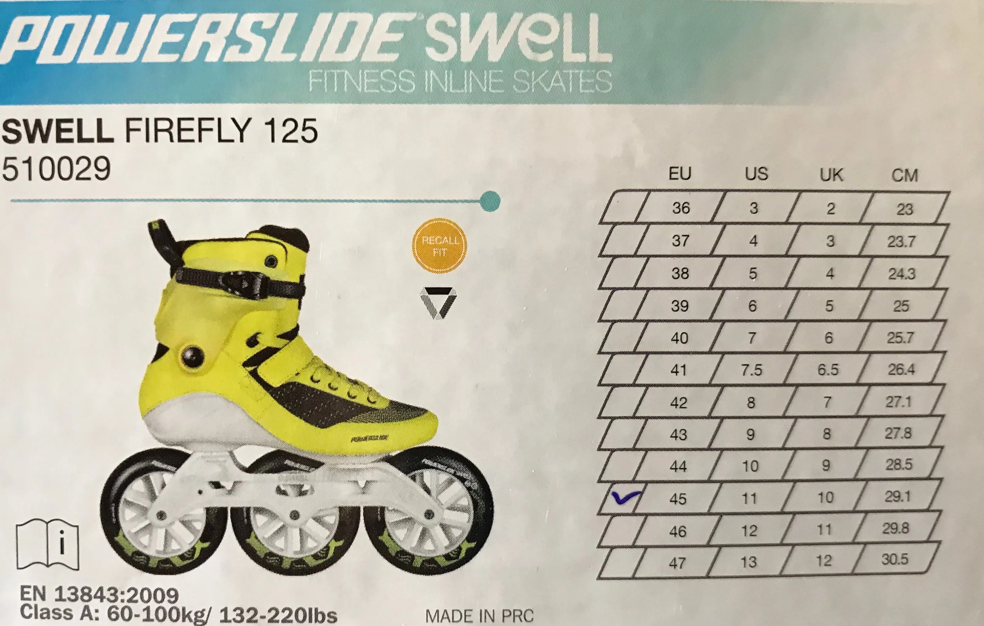 Powerslide Swell 125mm Firefly Inline Skates