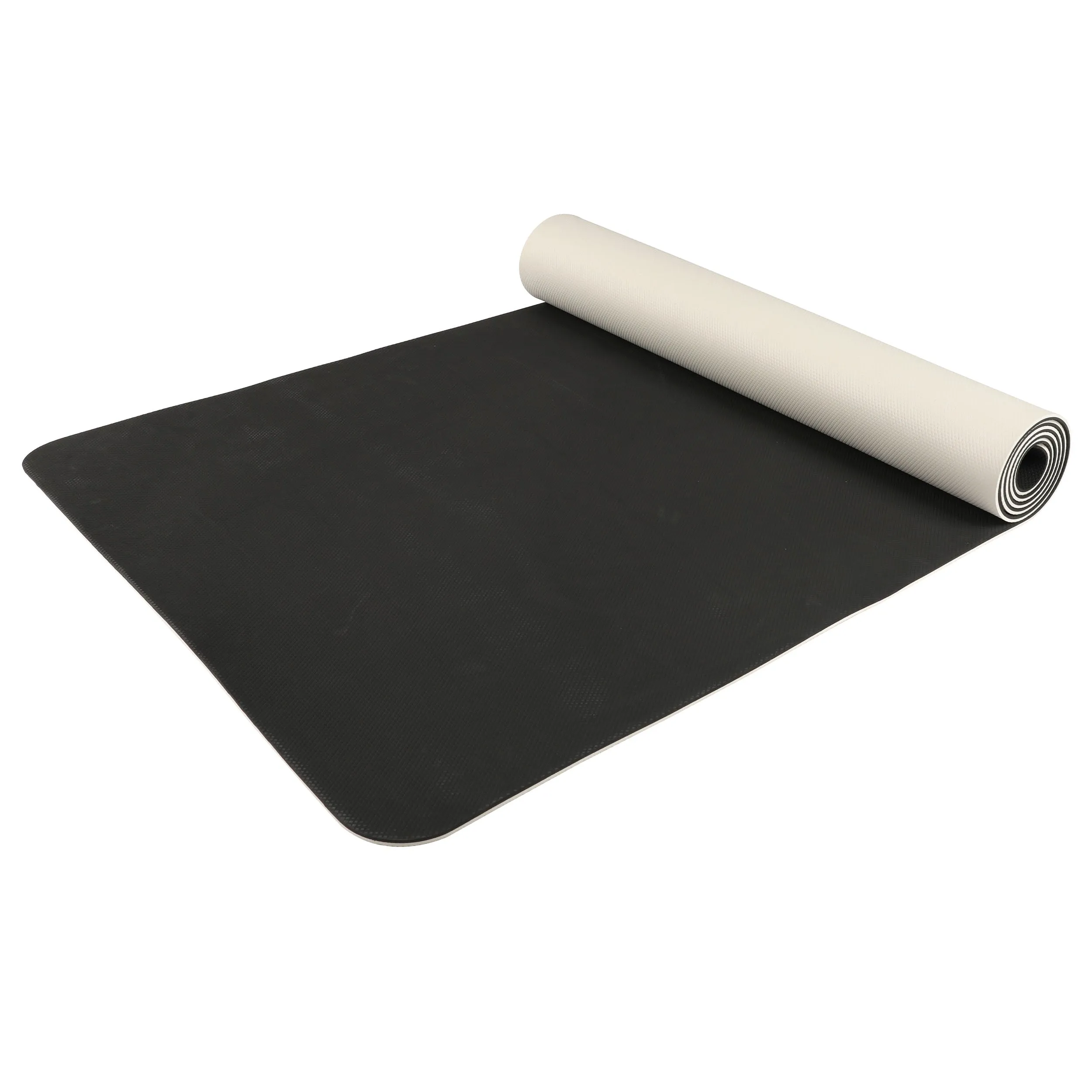 PRCTZ 5mm TPE Yoga Mat, Anti-Slip Fitness Workout Mat, off White