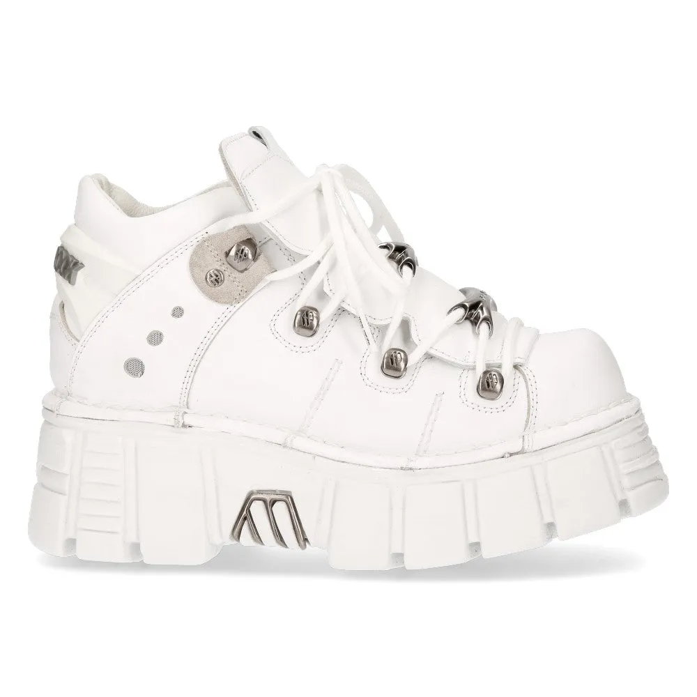 PRE-ORDER M-106N-C27 New Rock White Platform Sneakers