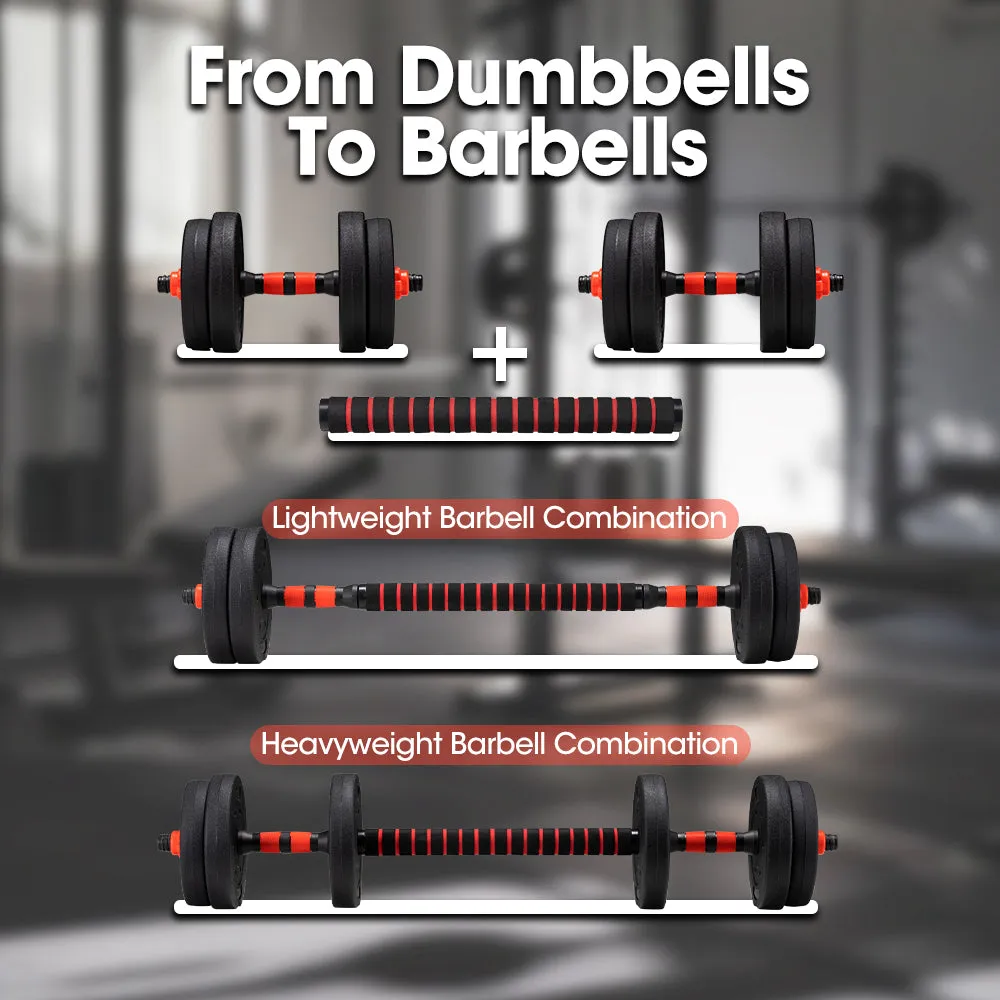 ProPulse 15KG Adjustable Dumbbell Barbell Set Home Gym Weights Exercise