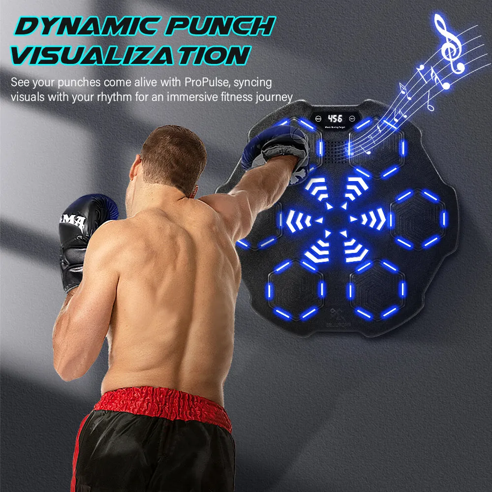 ProPulse Smart Punching Boxing Electronic Music Machine 8 Speeds with Box Gloves