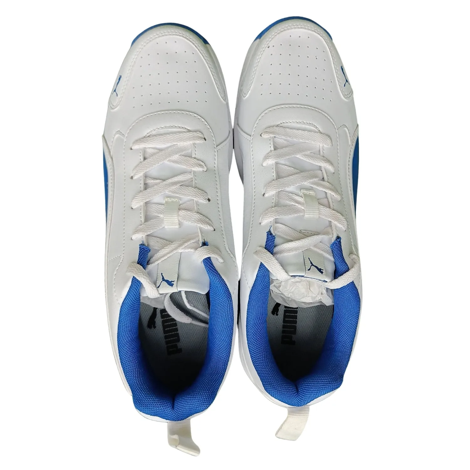 Puma Cricket Shoes, Classic Cat -  White/Blue