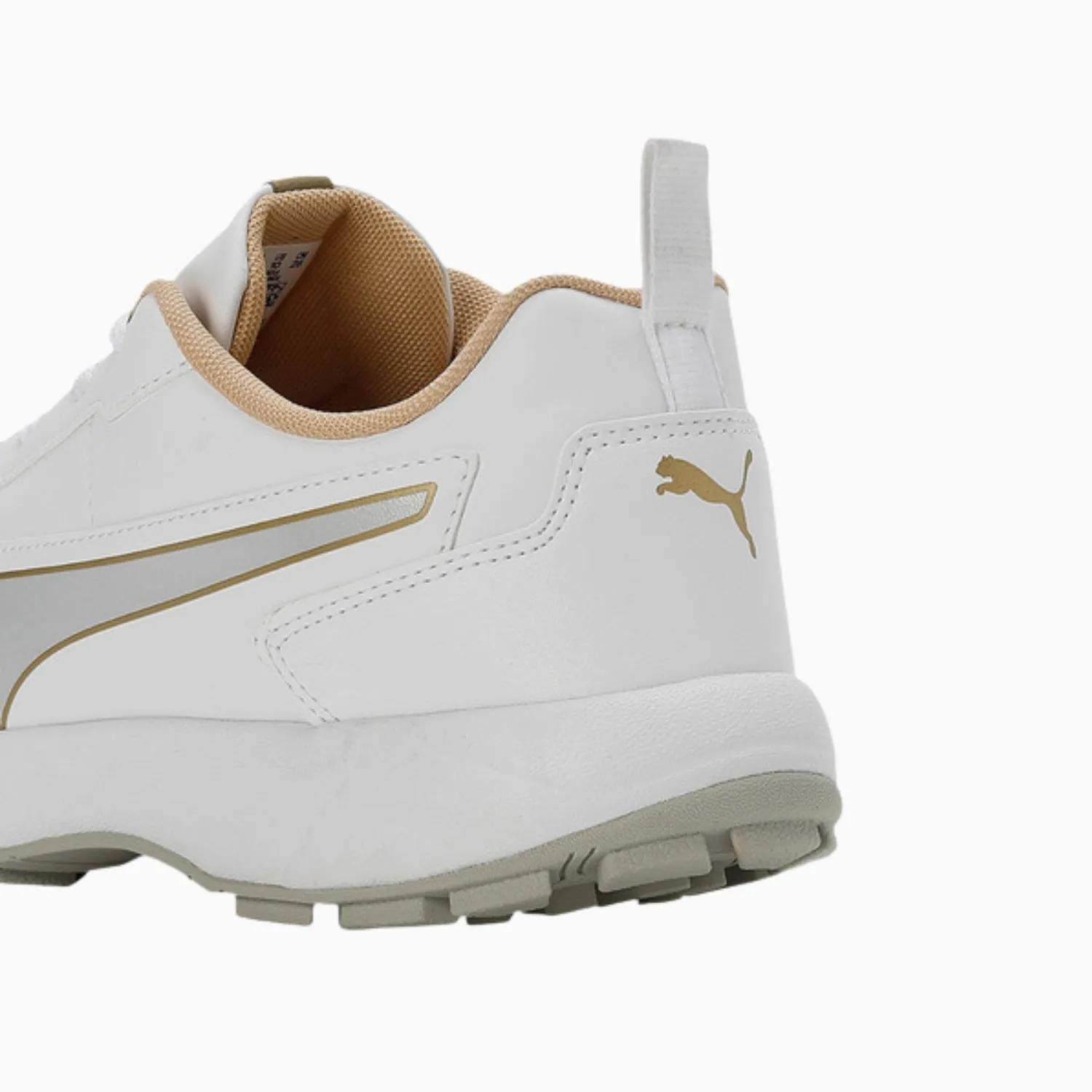 Puma Cricket Shoes, Classic-Cat - White/Mettallic Gold