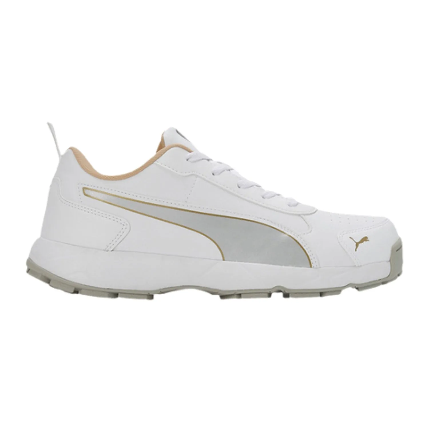 Puma Cricket Shoes, Classic-Cat - White/Mettallic Gold