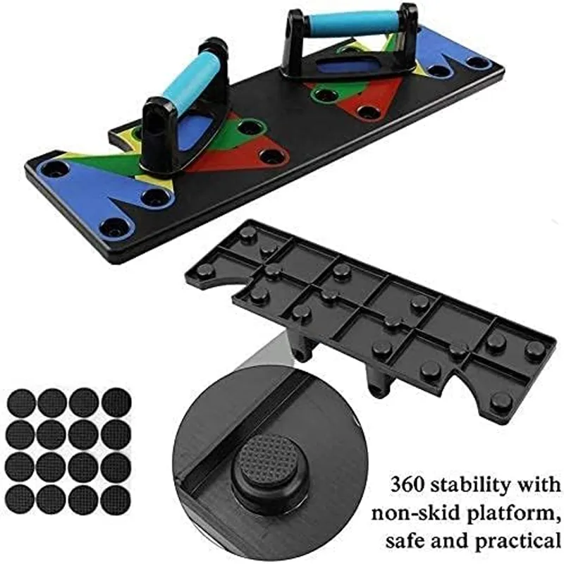 Push Up 9 in 1 Board Rack Fitness Workout Equipment for Men and Women