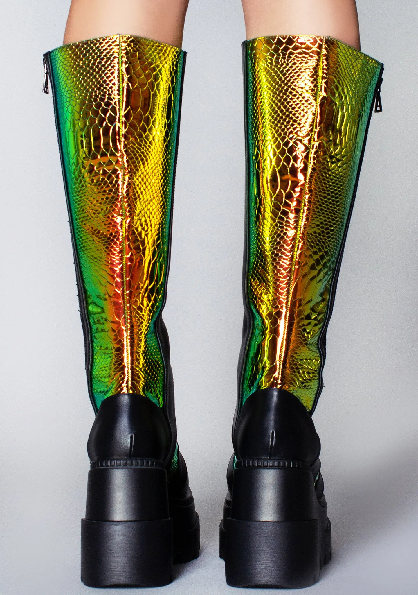 Radioactive Hi Black Platform Boots