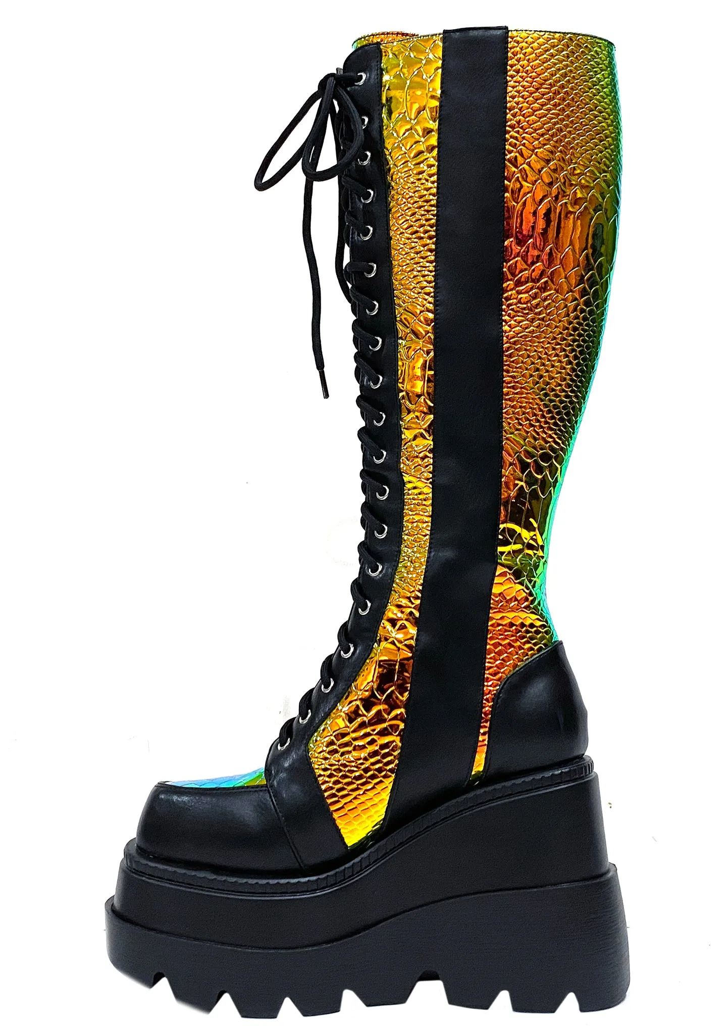 Radioactive Hi Black Platform Boots