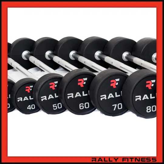 Rally Fitness® Fixed Barbell Set with Straight Bar