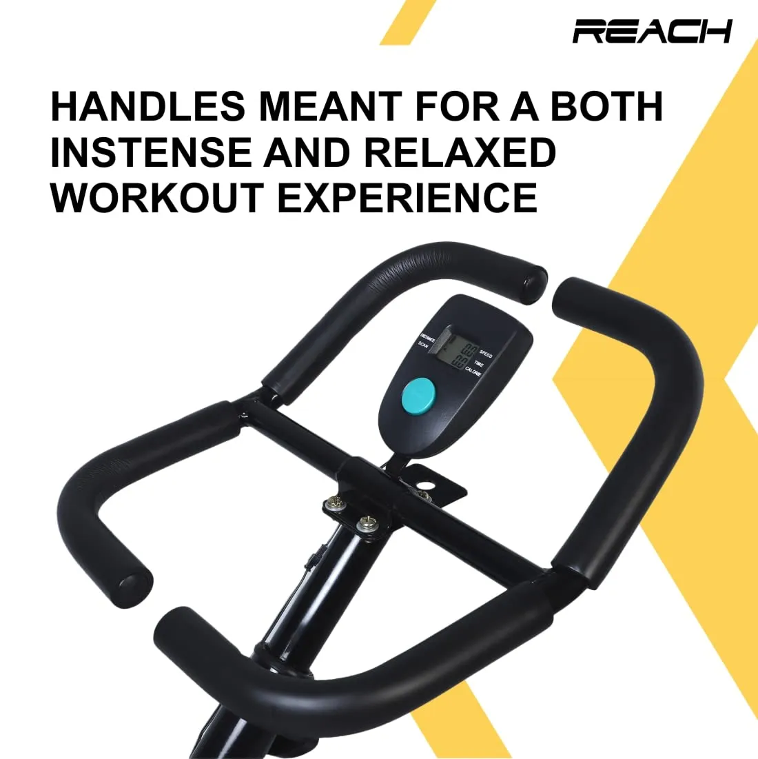 Reach Vision MII Spin Bike with 6.5 Kg Flywheel | Adjustable Resistance & LCD Monitor | Fitness Cycle for Home Gym Workout | Ideal for Tummy & Lower Body | Max User Weight 110kg