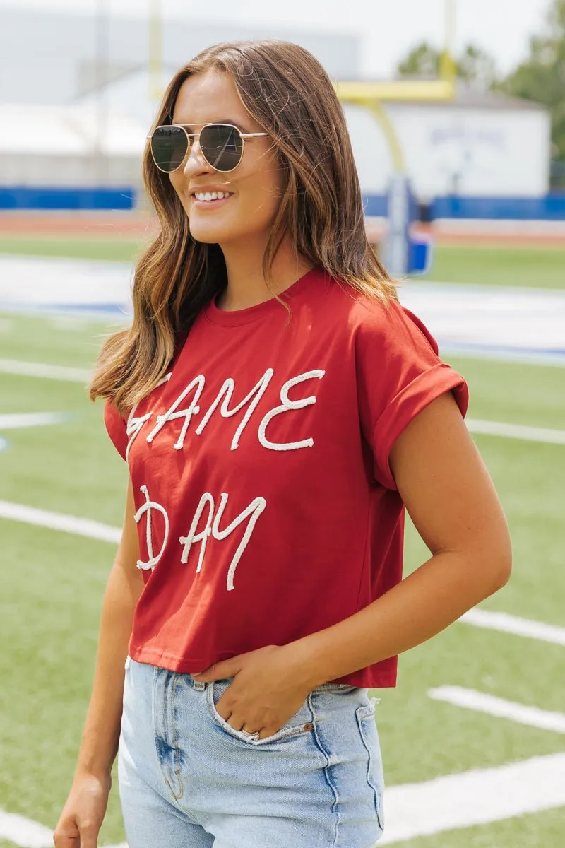 Red and White Game Day T-Shirt - FINAL SALE