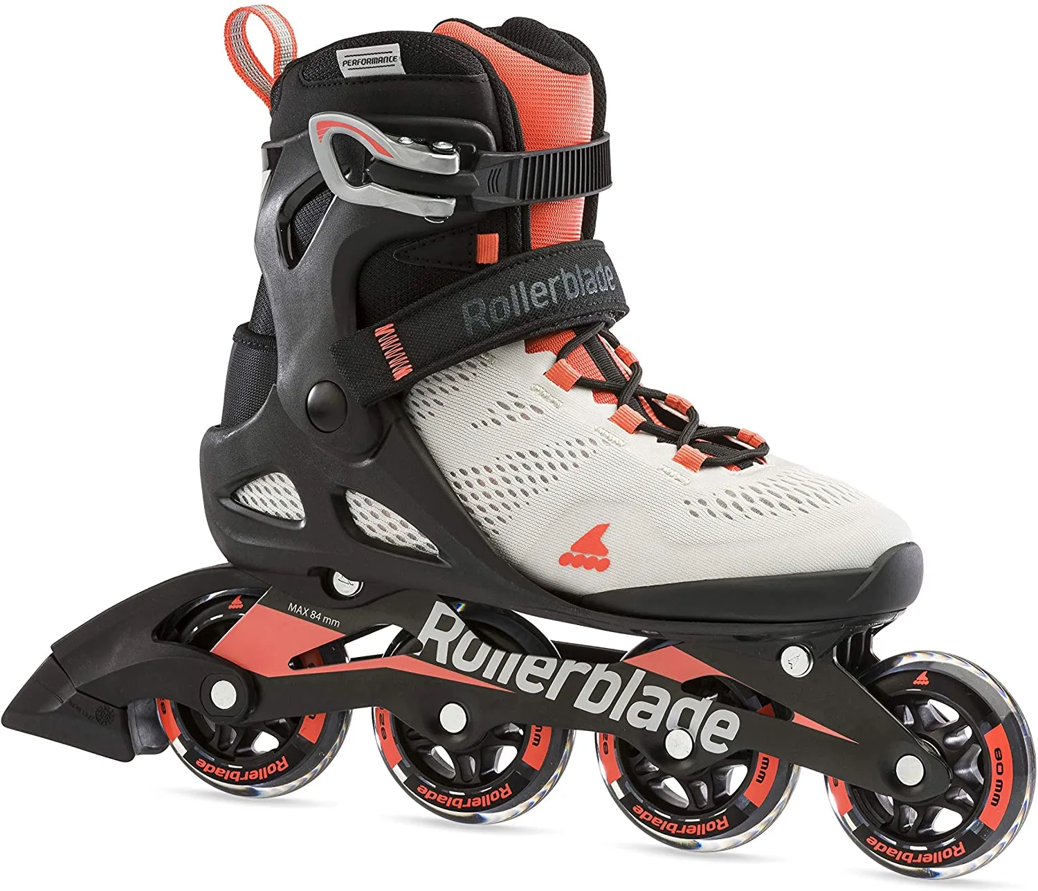 Rollerblade Macroblade 80 Womens Glacier Grey/Coral 6