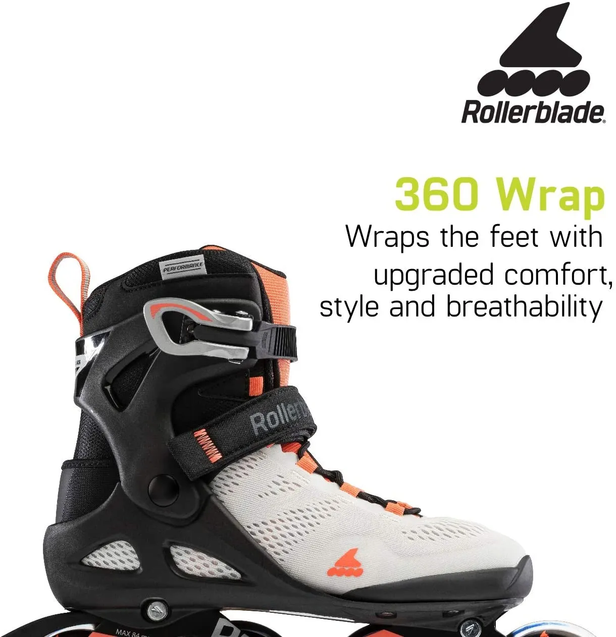 Rollerblade Macroblade 80 Womens Glacier Grey/Coral 6