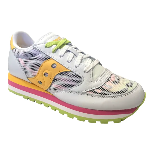 Saucony Original Jazz Triple sneakers da donna S60640-1 white-yellow