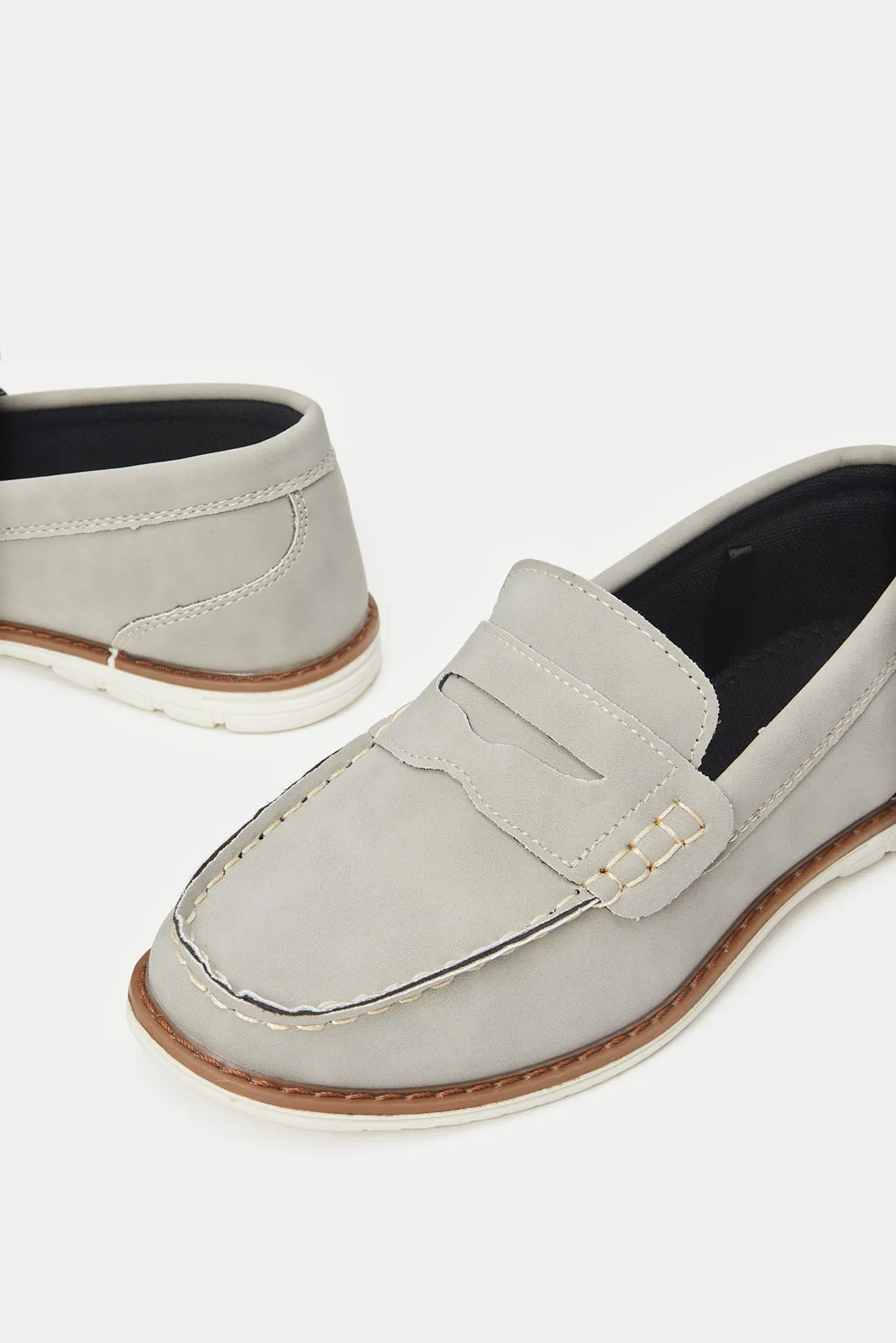 Senior Boys Grey Penny Loafer