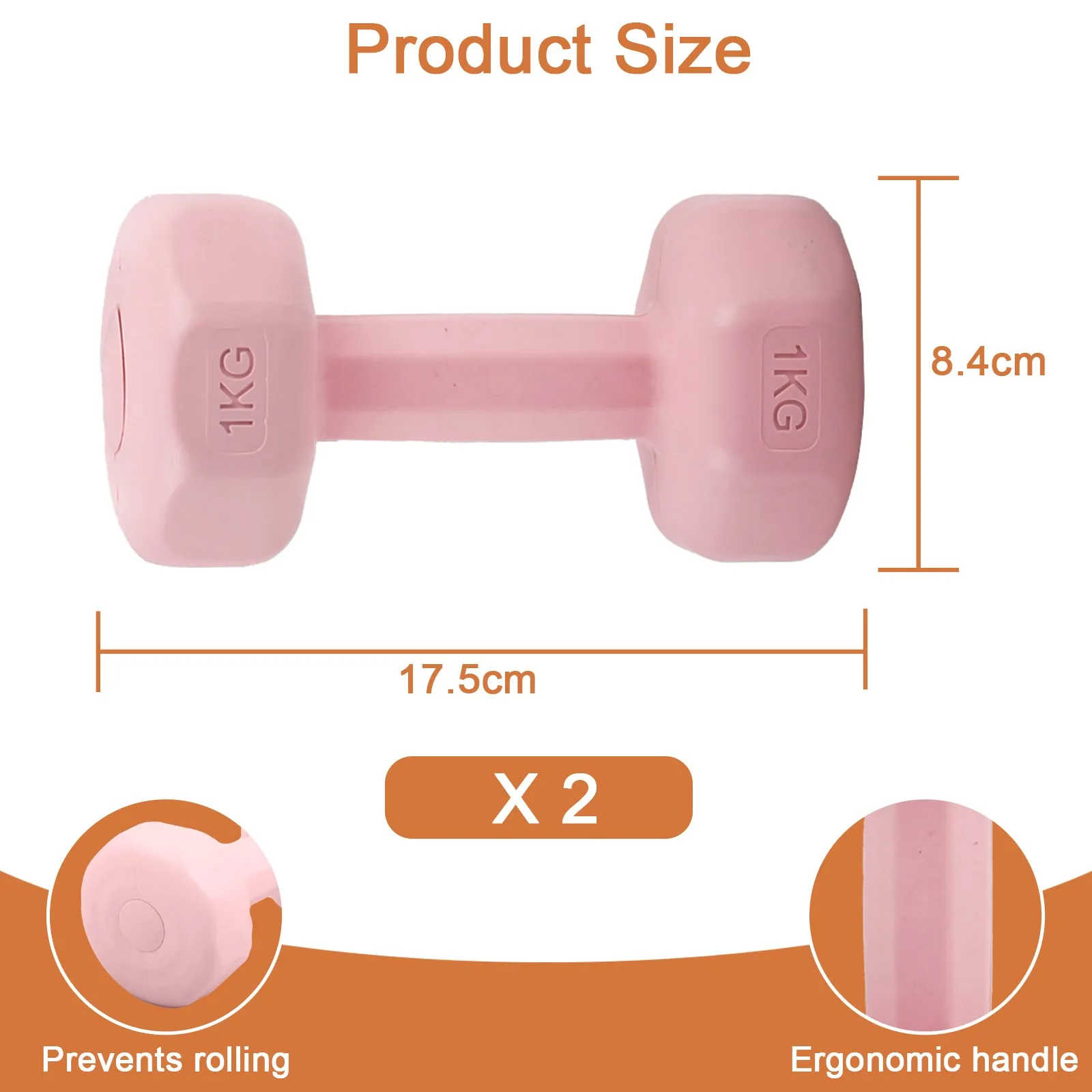 Set Of 2 Dumbbells Set 2KG Each