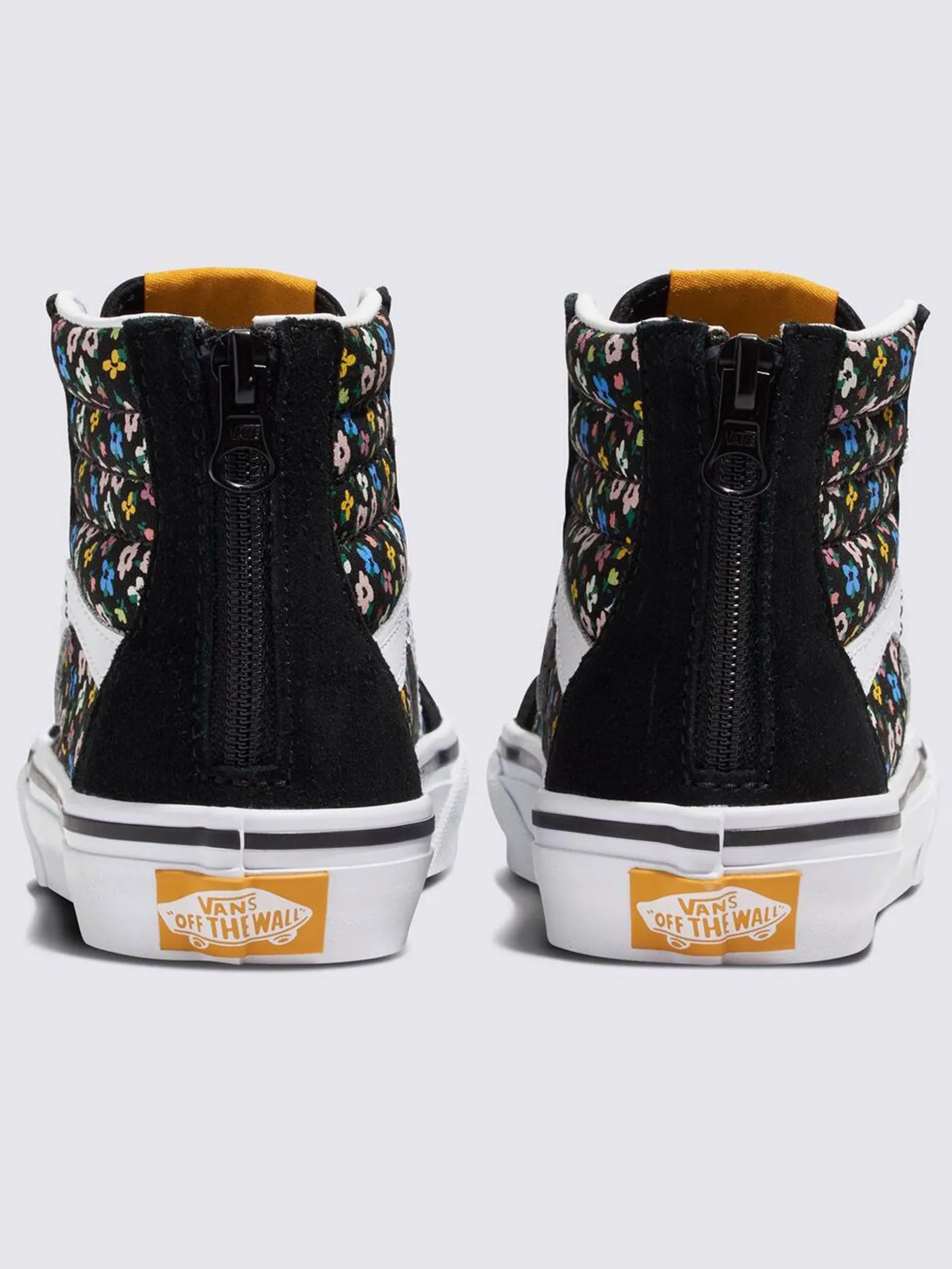 Sk8-Hi Zip Disty Floral Black/Multi Shoes (Kids)