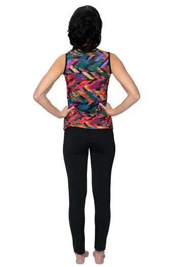 Sleeveless Crossover Swim Top - Chlorine Proof