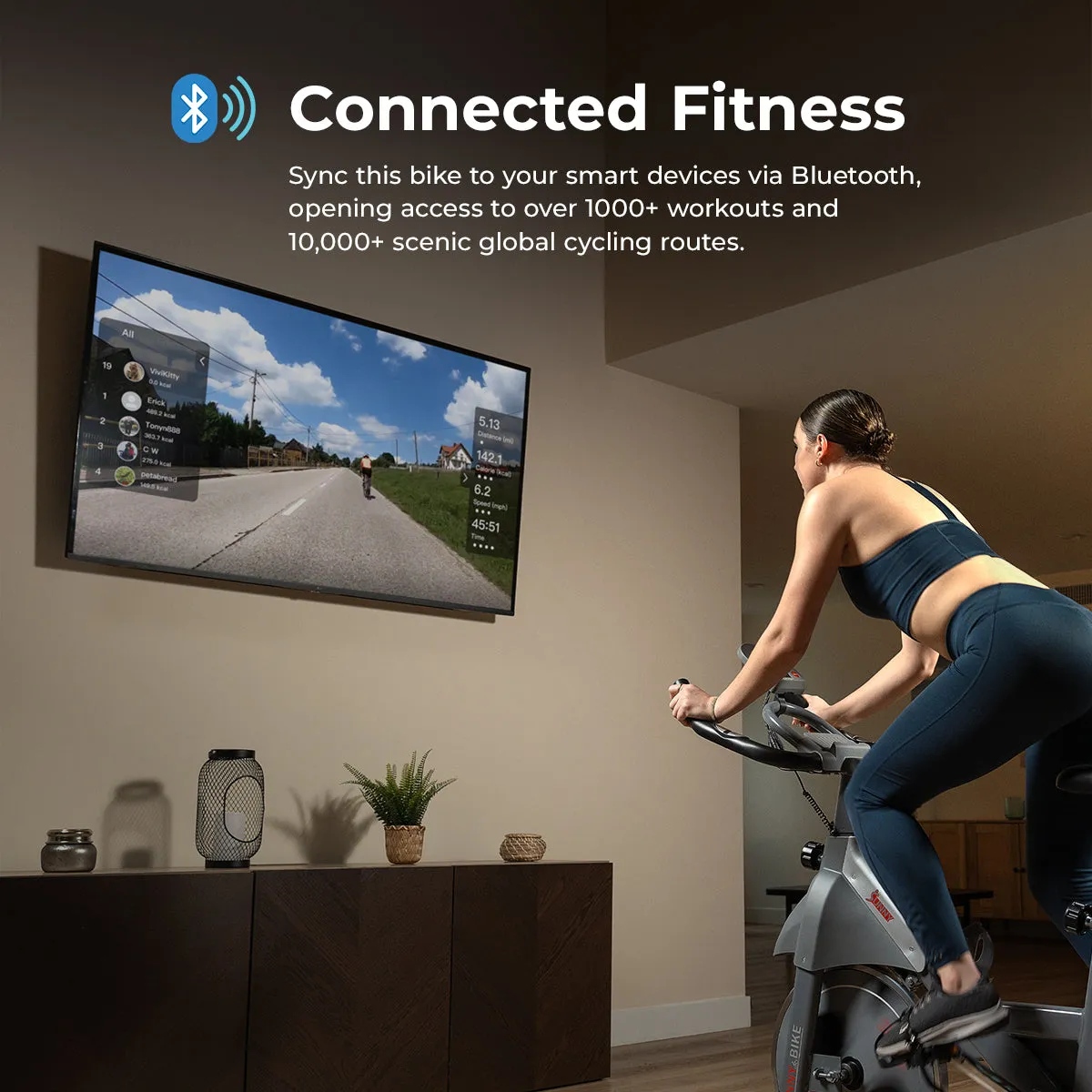 Smart Magnetic Belt Drive Indoor Cycling Exercise Bike