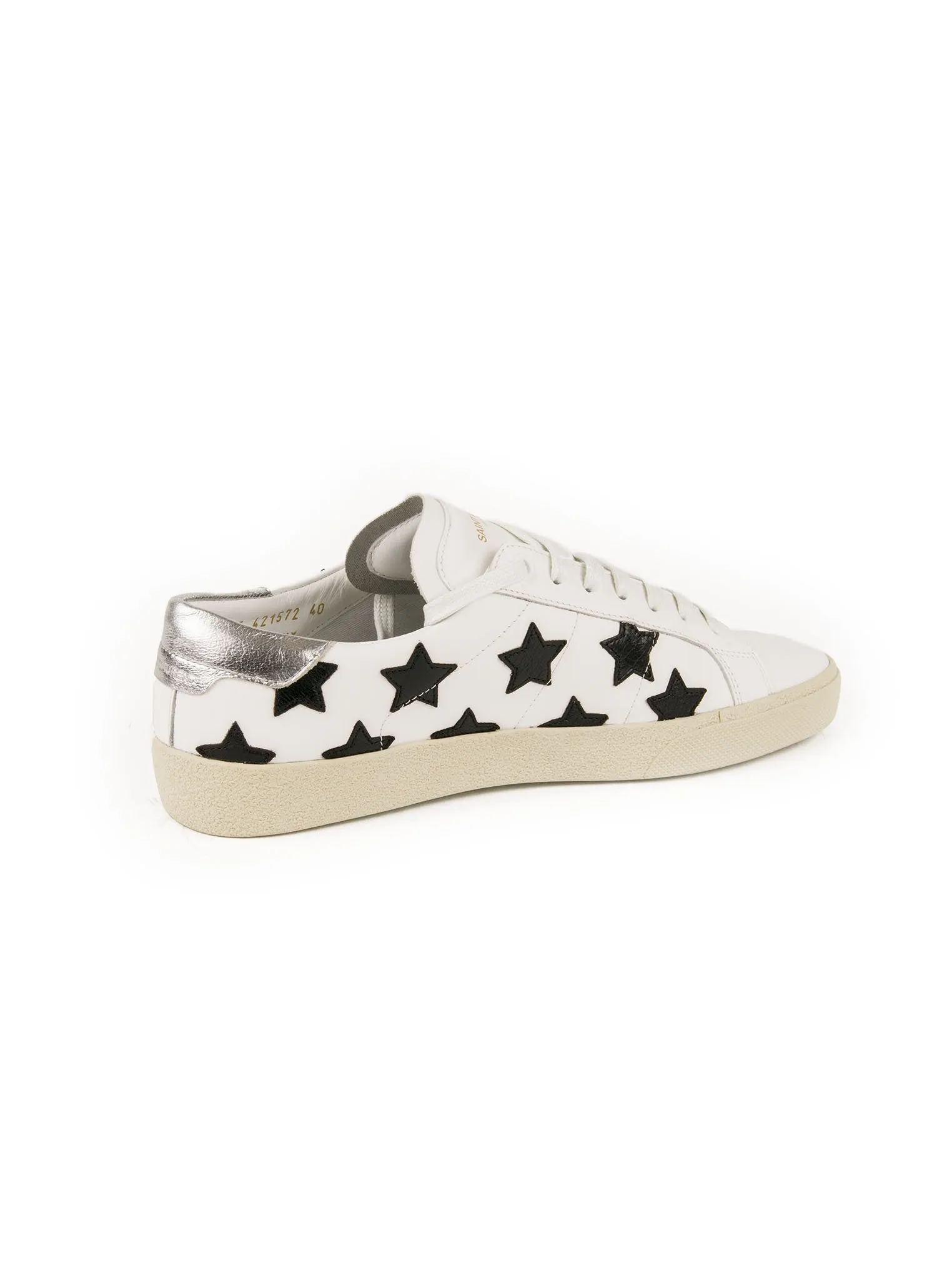 Star Embroidered Sneakers - Black / White