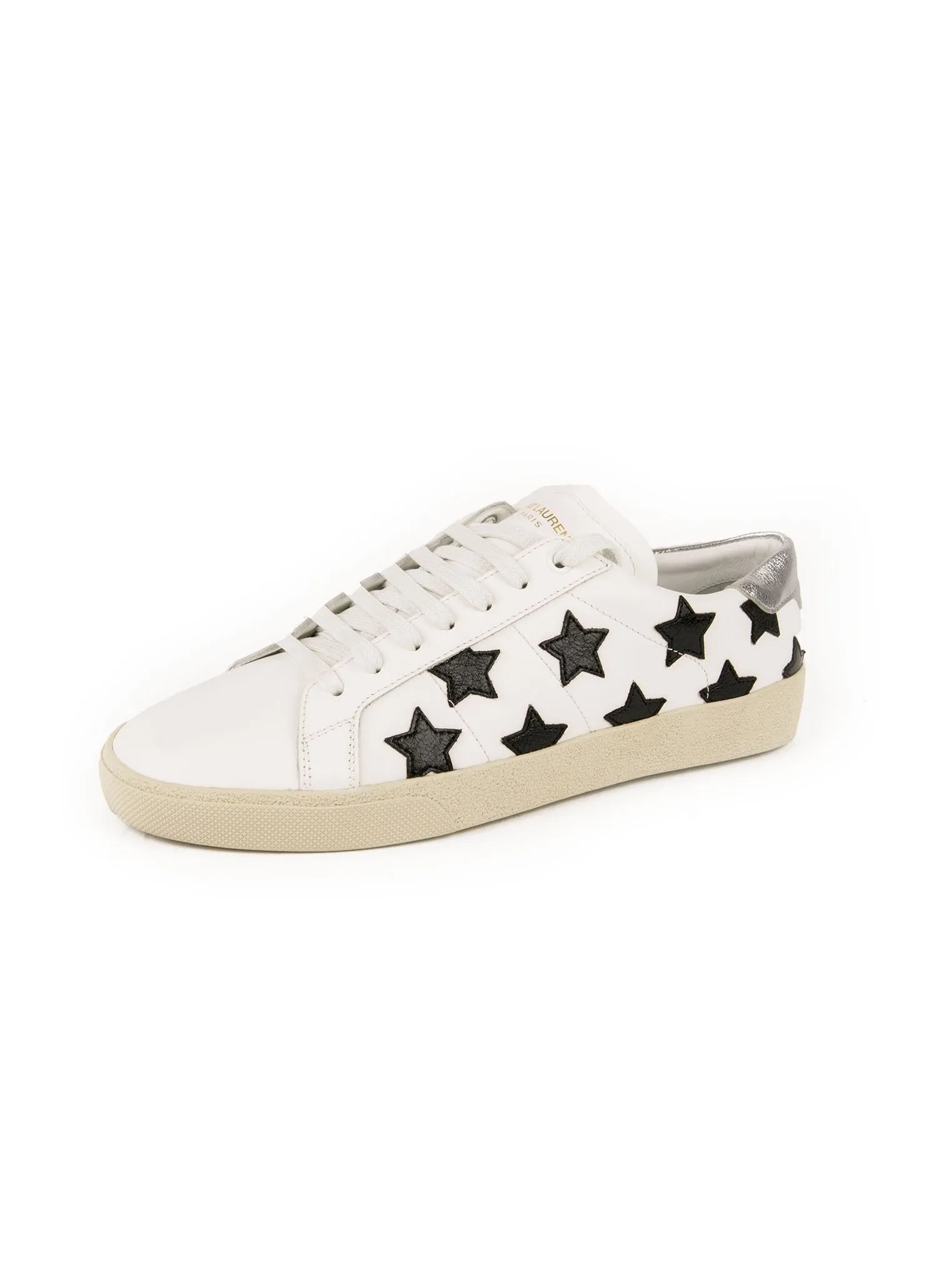 Star Embroidered Sneakers - Black / White