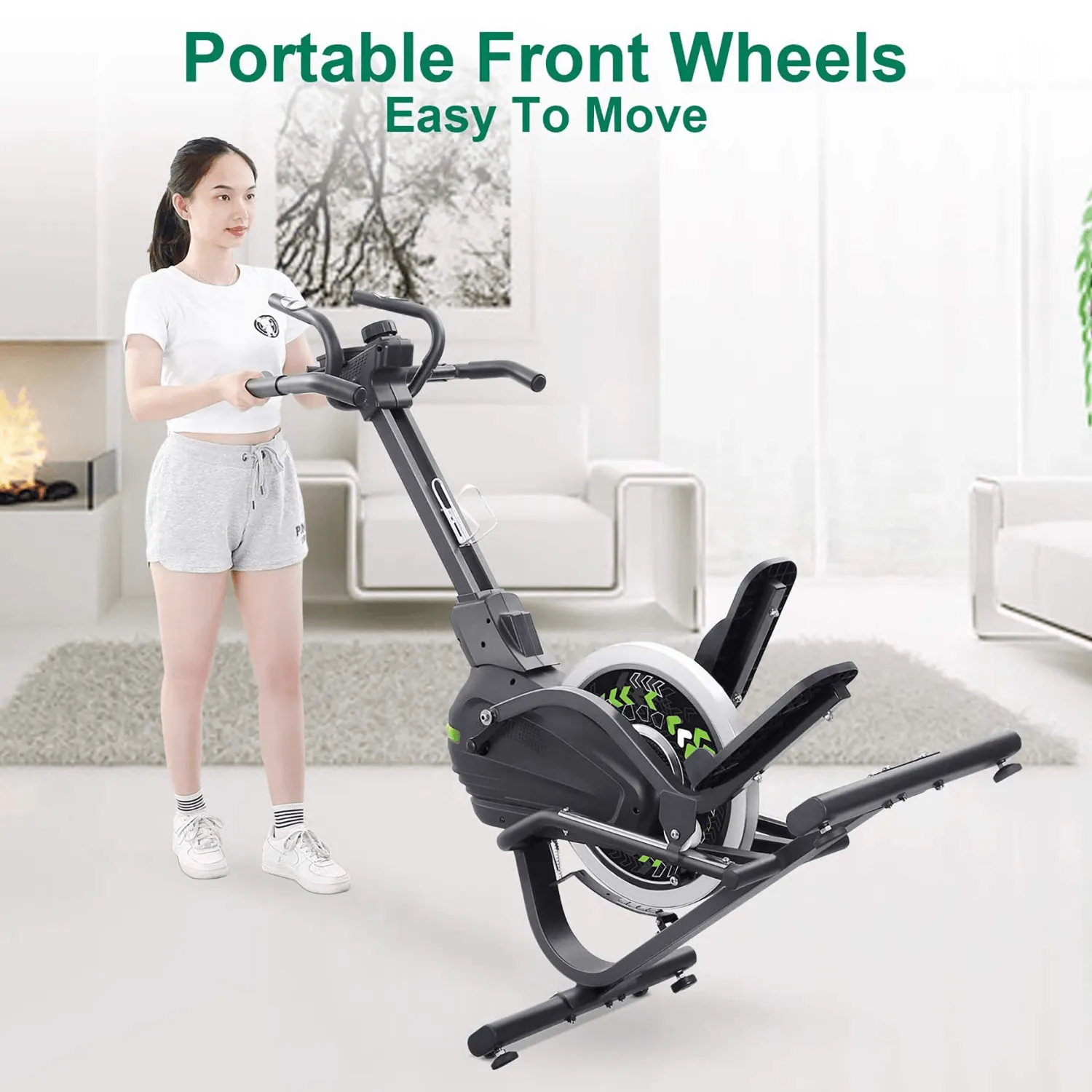 Stepper Elliptical Machine Trainer Elliptical Climber with 20LBS Large Flywheel & Crank Technology for Exercise Workout at Home