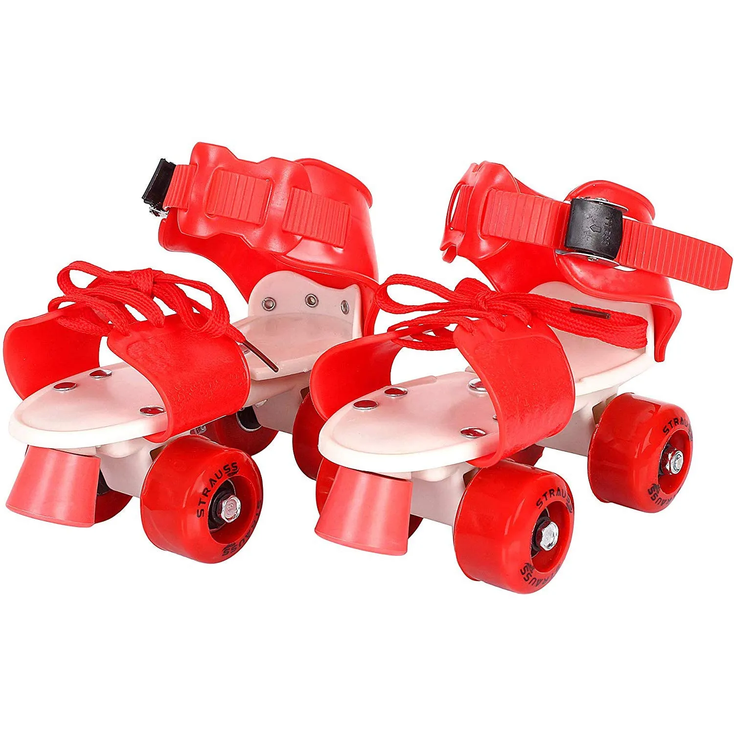 Strauss Kids Roller Skates, 5-11 Years, (Red)