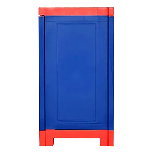 Supreme Fusion 1 Multipurpose Plastic Cabinet (2 x 2 FEET) for Multipurpose Storage for Home (Red/Blue)