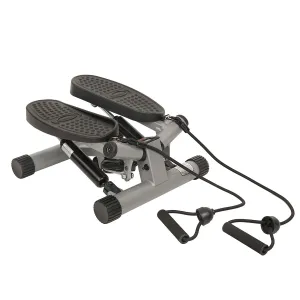 Twisting Stair Stepper Step Machine w/ Resistance Bands and LCD Monitor