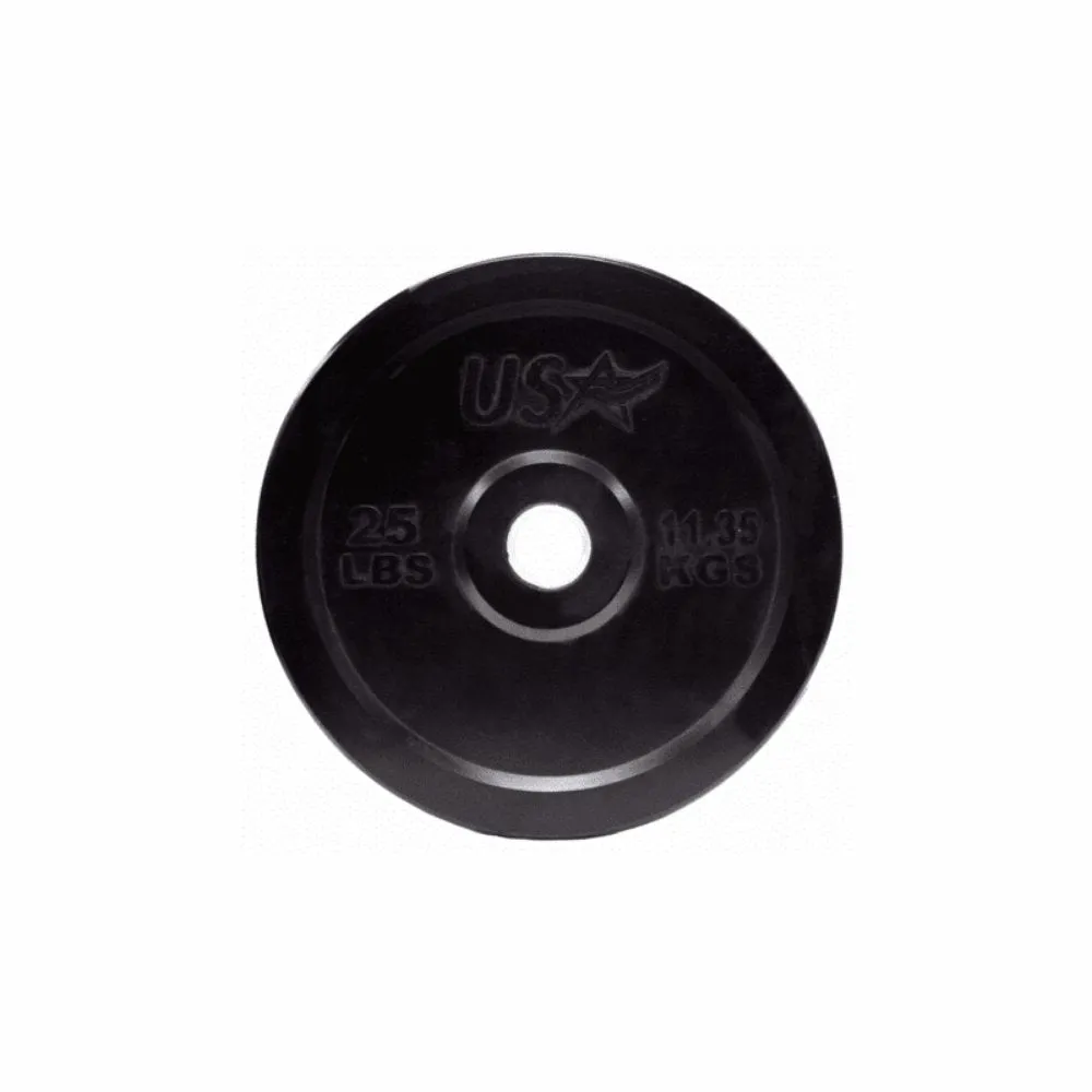 USA 305 lb Bumper Plate Barbell Set