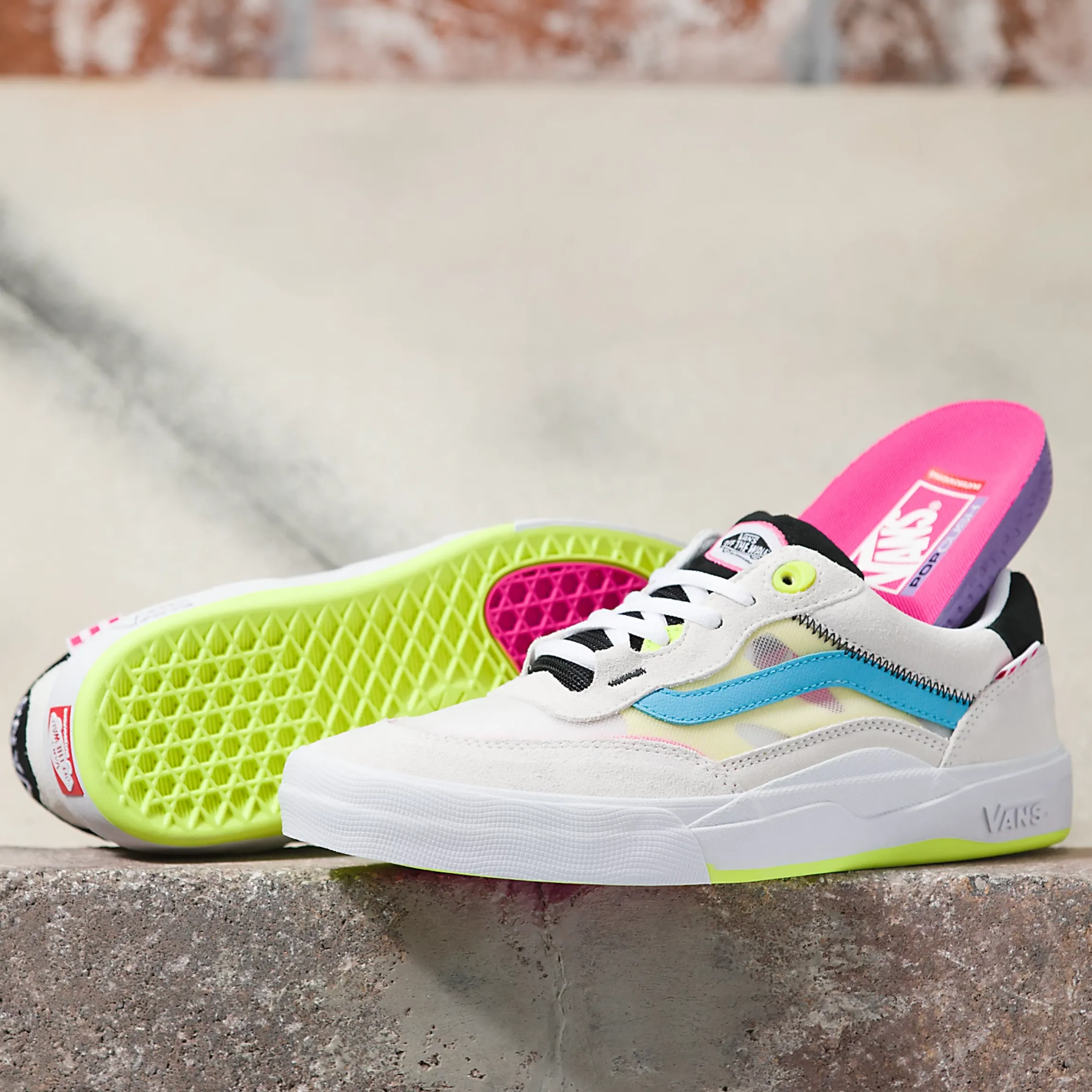 VANS SKATE NEON WAYVEE WHITE / MULTI